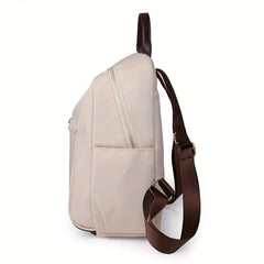 Large Capacity Preppy Backpack Nylon Lightweight School Campus Daypack Travel