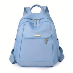 Large Capacity Preppy Backpack Nylon Lightweight School Campus Daypack Travel
