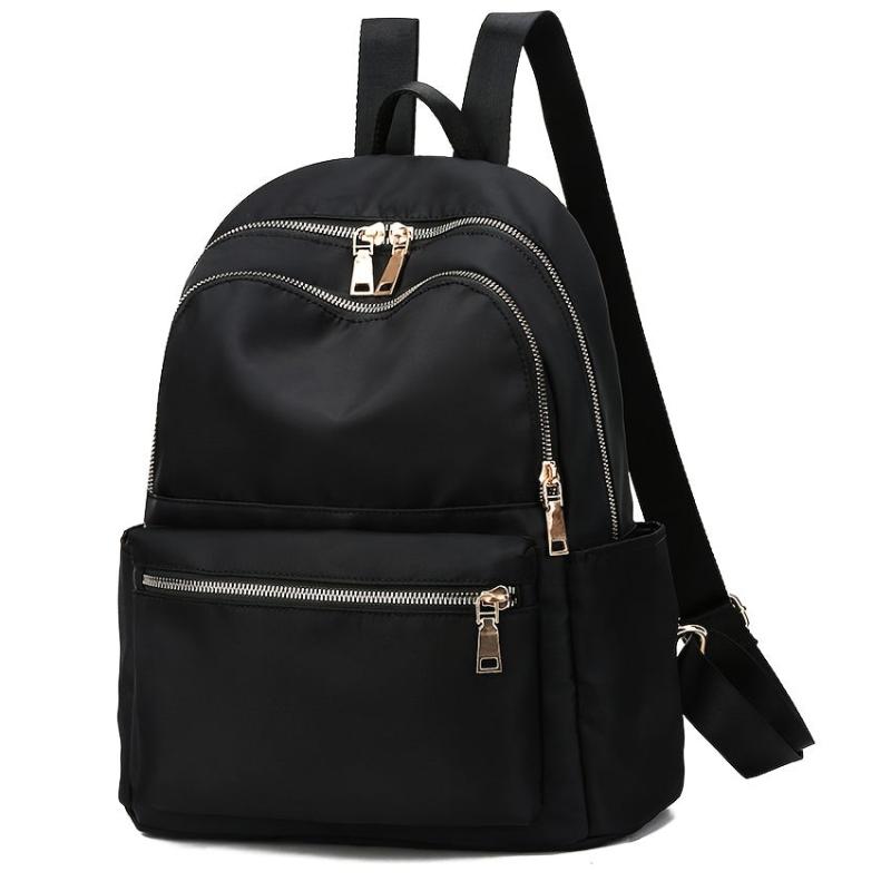 Zipper Backpack Versatile Casual Bookbag School Bag