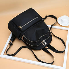 Zipper Backpack Versatile Casual Bookbag School Bag