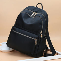 Zipper Backpack Versatile Casual Bookbag School Bag