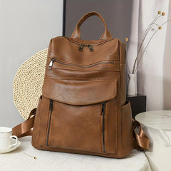 Vintage Pockets Backpack Anti theft Travel Daypack