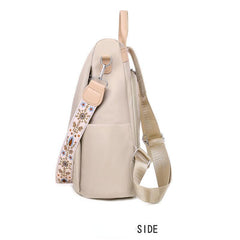 Floral Embroidered Convertible Backpack Purse Retro Daypack