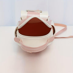 Minimalist Colorblock Backpack All Match Zipper Rucksack