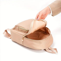 Small Solid Backpack Nylon Durable Lightweight School Travel Commuter Bag