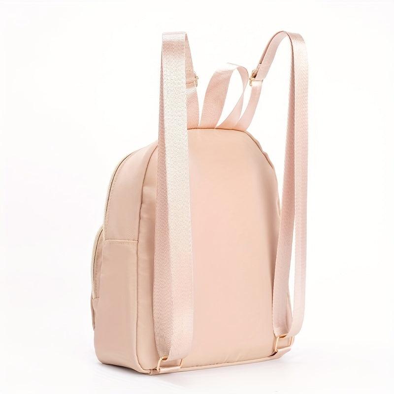 Small Solid Backpack Nylon Durable Lightweight School Travel Commuter Bag