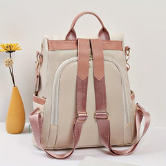 Tassel Large Capacity Backpack Oxford Cloth Textured School Travel Bag