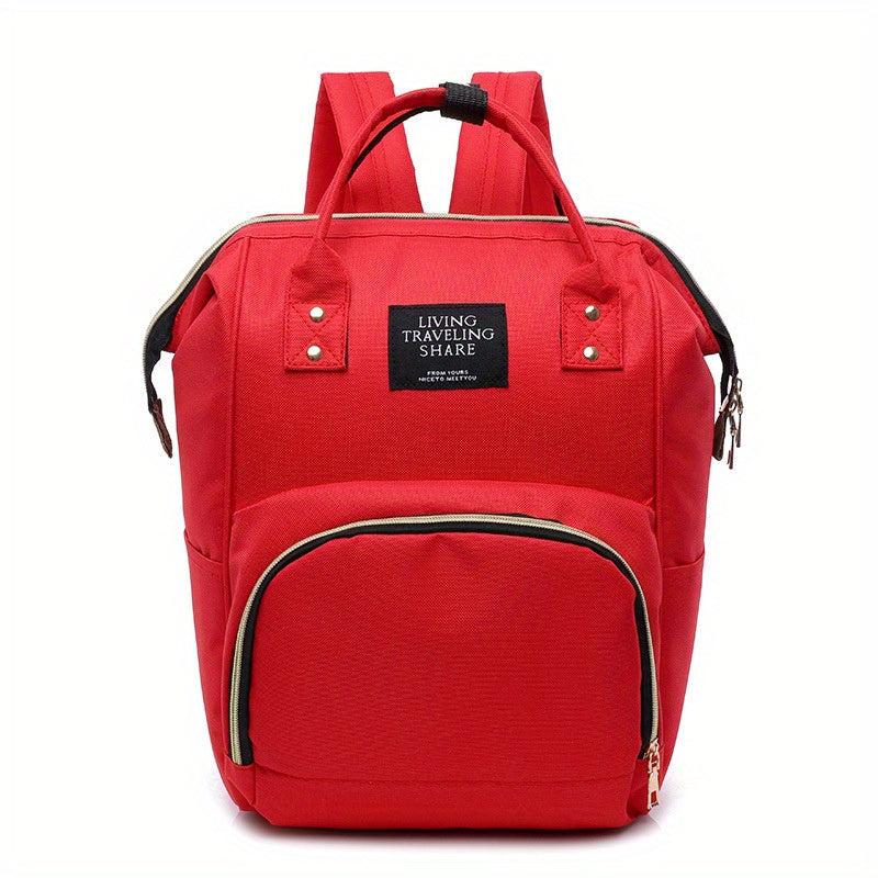 Functional Canvas Diaper Backpack For Women Top Handle Tote Mom Bag