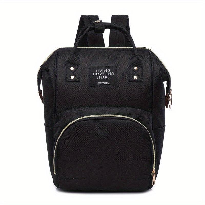 Functional Canvas Diaper Backpack For Women Top Handle Tote Mom Bag