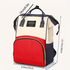 Functional Canvas Diaper Backpack For Women Top Handle Tote Mom Bag