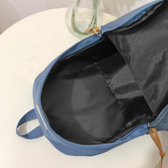 Minimalist School Bag Zipper Storage Backpack Rucksack