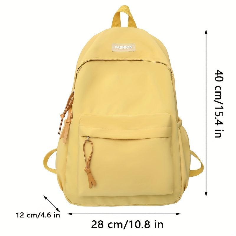 Minimalist School Bag Zipper Storage Backpack Rucksack