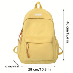 Minimalist School Bag Zipper Storage Backpack Rucksack