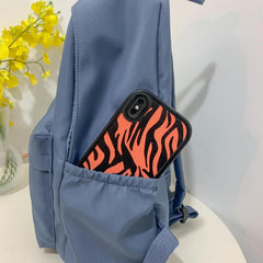 Minimalist School Bag Zipper Storage Backpack Rucksack