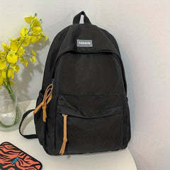 Minimalist School Bag Zipper Storage Backpack Rucksack