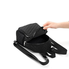 Quilted Backpack Purse Anti Theft Zipper Bag Casual Daypack