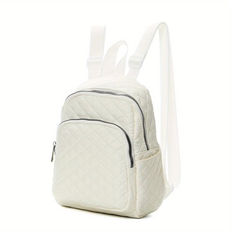 Quilted Backpack Purse Anti Theft Zipper Bag Casual Daypack