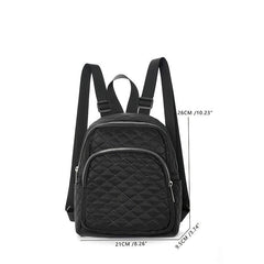 Quilted Backpack Purse Anti Theft Zipper Bag Casual Daypack