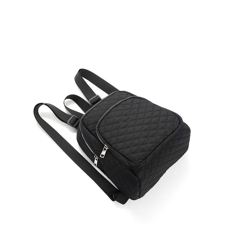 Quilted Backpack Purse Anti Theft Zipper Bag Casual Daypack