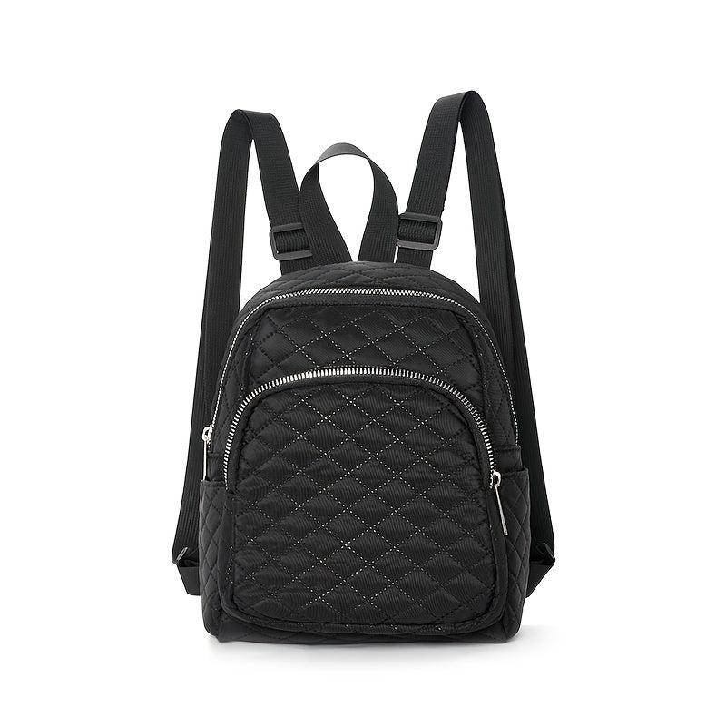 Quilted Backpack Purse Anti Theft Zipper Bag Casual Daypack