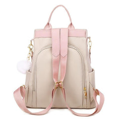Flower Embroidery Backpack Purse Waterproof Anti-theft Shoulder Bag