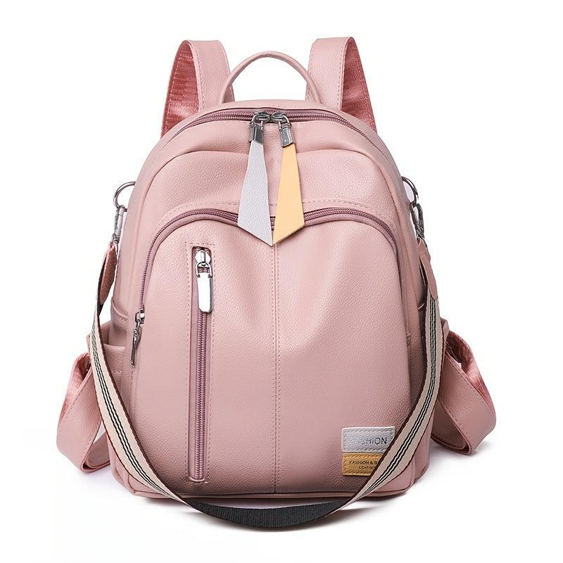 Women's Faux Leather Backpack Lightweight Waterproof Commuter