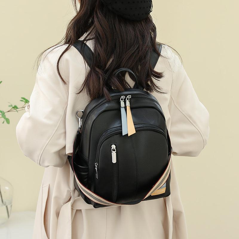 Women's Faux Leather Backpack Lightweight Waterproof Commuter