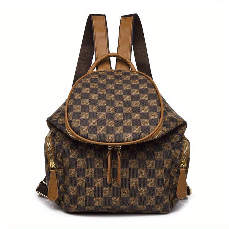 Stylish Ladies Cylinder Backpack PU Leather Schoolbag