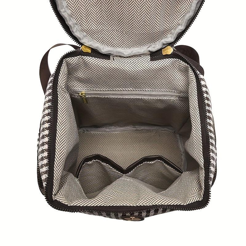Stylish Ladies Cylinder Backpack PU Leather Schoolbag