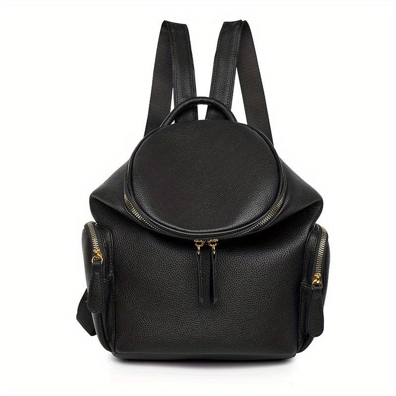 Stylish Ladies Cylinder Backpack PU Leather Schoolbag
