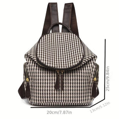 Stylish Ladies Cylinder Backpack PU Leather Schoolbag