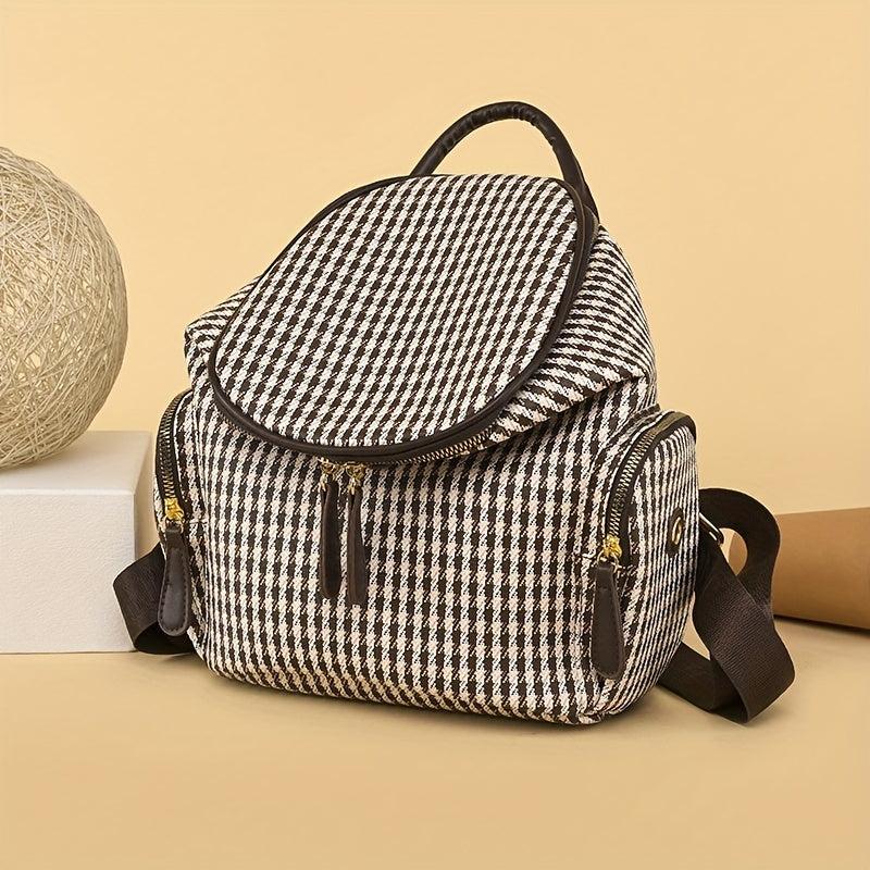 Stylish Ladies Cylinder Backpack PU Leather Schoolbag