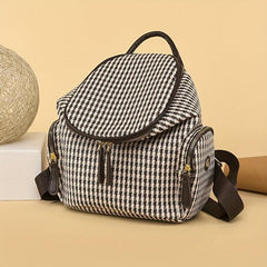 Stylish Ladies Cylinder Backpack PU Leather Schoolbag