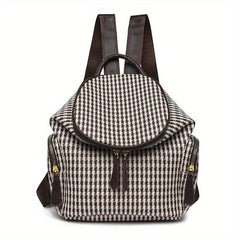 Stylish Ladies Cylinder Backpack PU Leather Schoolbag