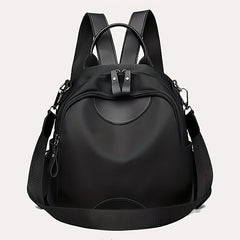 Minimalist Casual Zipper Backpack Solid Rucksack