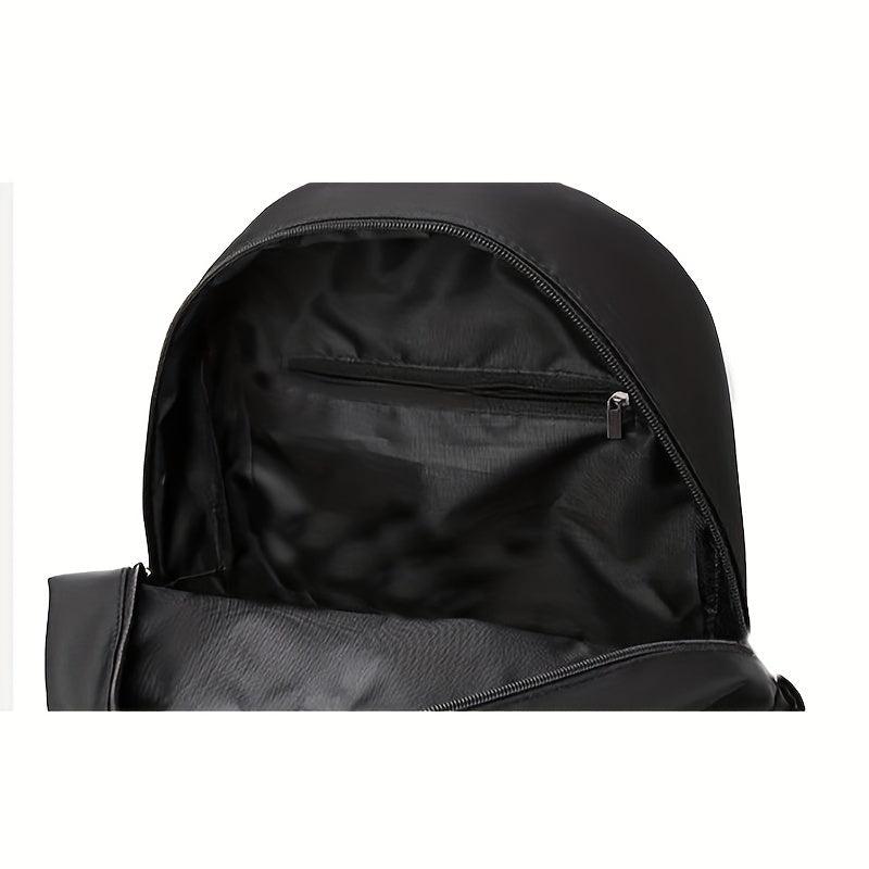Minimalist Casual Zipper Backpack Solid Rucksack