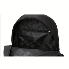 Minimalist Casual Zipper Backpack Solid Rucksack