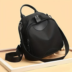 Minimalist Casual Zipper Backpack Solid Rucksack