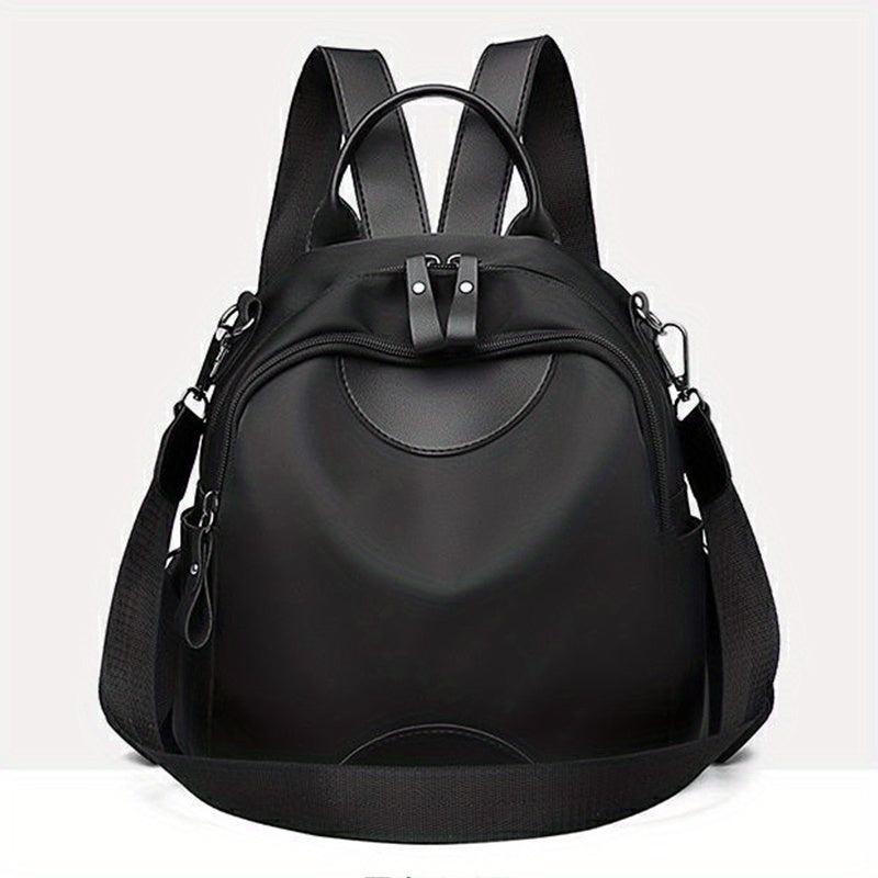 Minimalist Casual Zipper Backpack Solid Rucksack