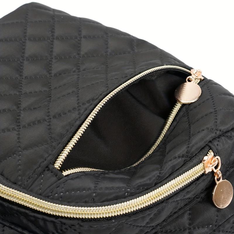 Quilted Backpack Purse Layer Travel Daypack Women's Casual School