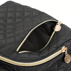 Quilted Backpack Purse Layer Travel Daypack Women's Casual School