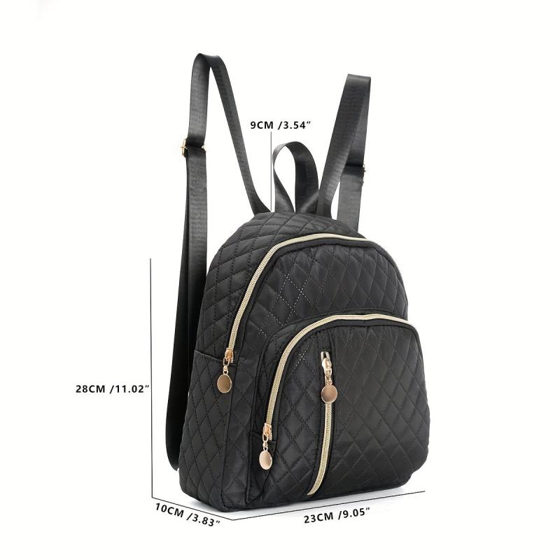 Quilted Backpack Purse Layer Travel Daypack Women's Casual School