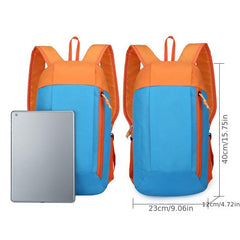 Colorblock Zipper Backpack Lightweight Travel Storage Rucksack