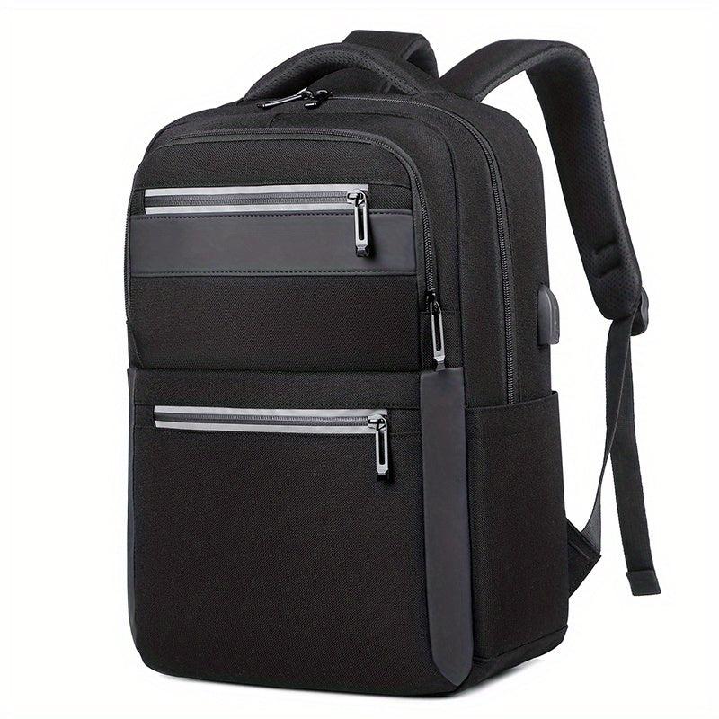 Casual Colorblock Laptop Backpack Business Trip Daypack