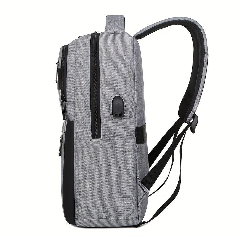 Casual Colorblock Laptop Backpack Business Trip Daypack