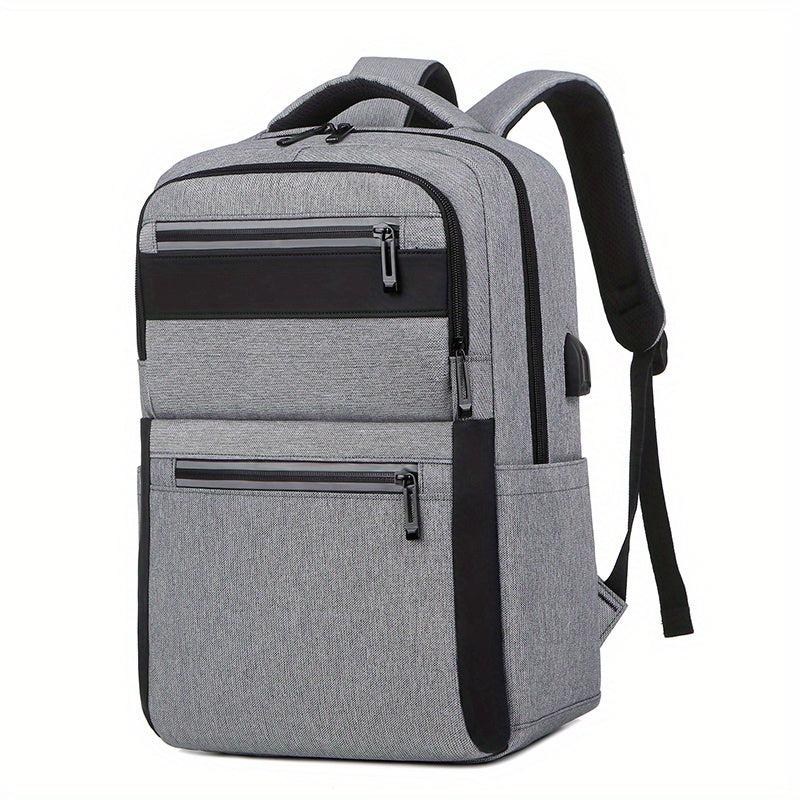 Casual Colorblock Laptop Backpack Business Trip Daypack