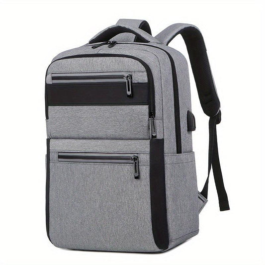 Casual Colorblock Laptop Backpack Business Trip Daypack