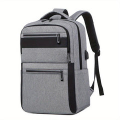 Casual Colorblock Laptop Backpack Business Trip Daypack