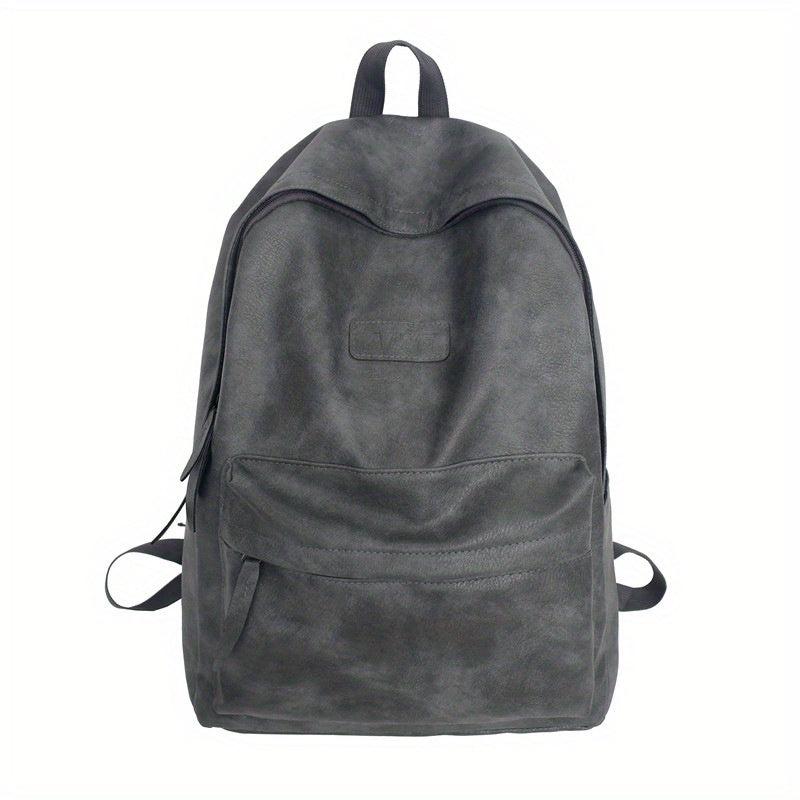 Preppy Style School Backpack PU Leather Laptop Bag