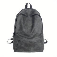 Preppy Style School Backpack PU Leather Laptop Bag